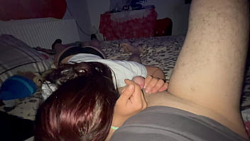 I give my stepdaughter a blowjob in the morning and she swallows the cum