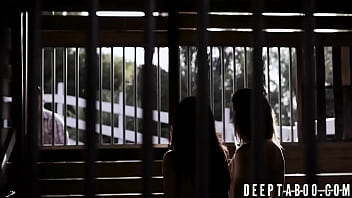 Two cute teens take on one fat cock