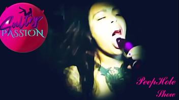 Sultry passion puts on a dildo show for you