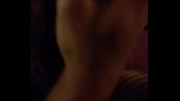 Having fun with dildo