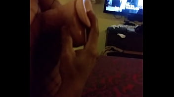 Having fun with dildo