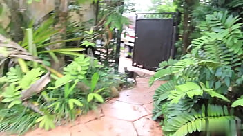 Cat woman sucking dick through her cage