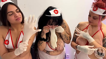 4k nurse fetish tits pussy check latex gloves fingering film
