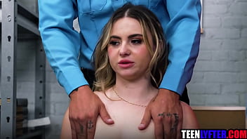 Small Blonde Shoplifter Fucks Corrupt Mall Cop thumbnail