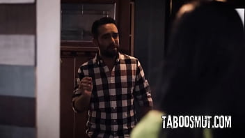 Hot brunette teen fucked by boyfriend's stepbrother