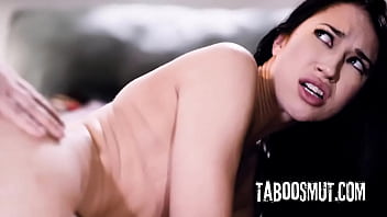 Hot brunette teen fucked by boyfriend's stepbrother