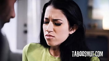 Hot brunette teen fucked by boyfriend's stepbrother