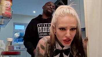 Maid ivana begs for dimitri’s bbc in wild kitchen fuck