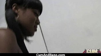 Nice ebony fucked by several white guys in all holes 19