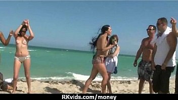 Slutty amateur babe is paid cash from some crazy public sex 1