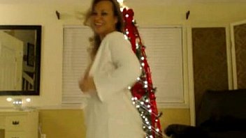 Blonde milf dancing front the webcam