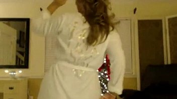 Blonde milf dancing front the webcam