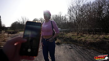 German scout french blonde beauty endy with big clit and tits at pick up casting fuck