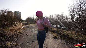 German scout french blonde beauty endy with big clit and tits at pick up casting fuck