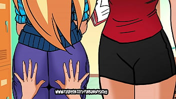 Three girls strip each other over test scores