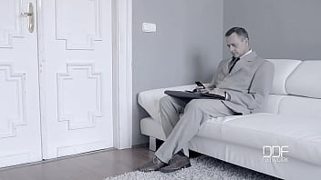 Ball licking threesome with romanian babes in job interview