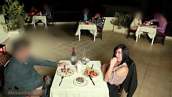 Public even in the restaurant fucking in front of the guests