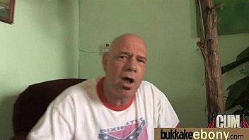 Hot ebony bukkake gangbang 19