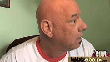 Hot ebony bukkake gangbang 19