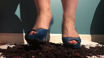 Miss Trisha Has Fun Playing With Her Food In High Heels thumbnail