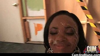 Ebony girl gets slammed by some white dudes 23