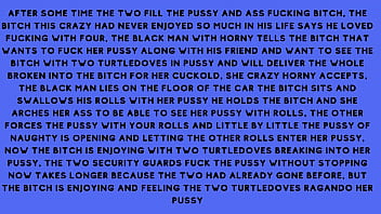 After Fucking The Security Guard The Naughty Brunette Told The Security Guard He Had A Fantasy Of Fucking With Several Males At The Same Time thumbnail