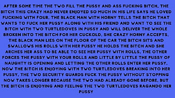 After fucking the security guard the naughty brunette told the security guard he had a fantasy of fucking with several males at the same time After fucking the security guard the naughty brunette told the security guard he had a fantasy of fucking with several males at the same time