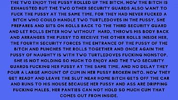 After fucking the security guard the naughty brunette told the security guard he had a fantasy of fucking with several males at the same time After fucking the security guard the naughty brunette told the security guard he had a fantasy of fucking with several males at the same time