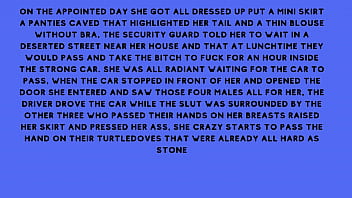 After fucking the security guard the naughty brunette told the security guard he had a fantasy of fucking with several males at the same time After fucking the security guard the naughty brunette told the security guard he had a fantasy of fucking with several males at the same time