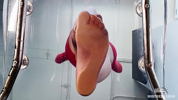 My nylon feet in pov view angle from under my nylon feet My nylon feet in pov view angle from under my nylon feet
