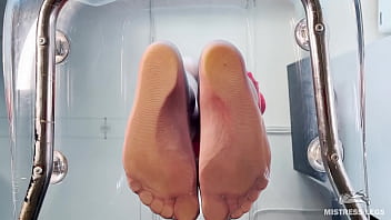 My nylon feet in pov view angle from under my nylon feet
