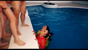 Wet version gang bang in the carwash