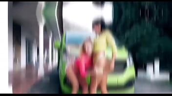 Wet version gang bang in the carwash