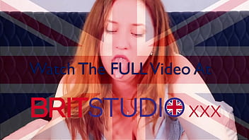 British 19 year old gives a footjob and 69's before playing with cum