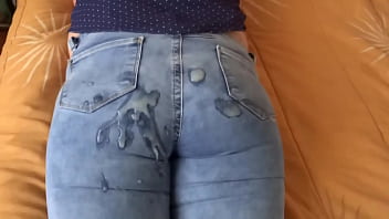 Stepson can't fuck me but i hike up my jeans so he can cum on my ass twice Stepson can't fuck me but i hike up my jeans so he can cum on my ass twice