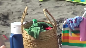 Girl with amazing butt on the beach