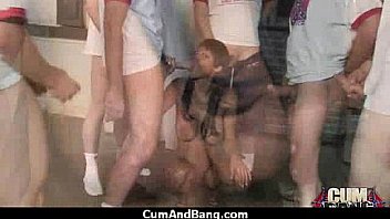 Extreme interracial gangbang sexy ebony hottie group sex 20