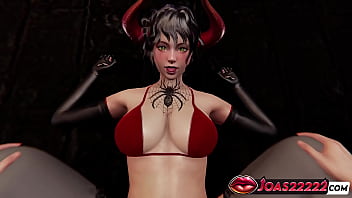 Alluring devil abelin with tattoos in adult animation missionary inense fuck elevated tied fuck featuring close up shots cowgirl with breast play cum inside tight pussy in honey select 2