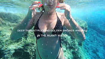 Fuck golden shower piss rimming facial in murky water