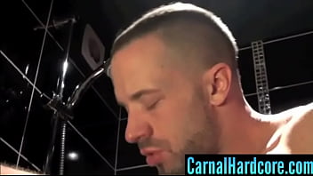 Rugged Euro Men Bareback In The Steamy Shower thumbnail