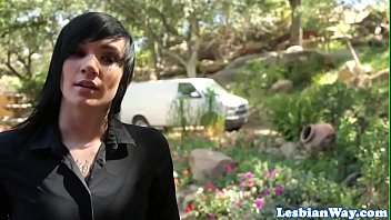 Inked lesbo fingering gorgeous babes pussy