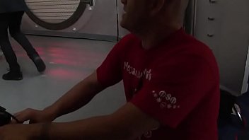 Horny couple gets filmed while they fuck in the locker room