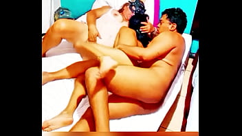 Great fuck with the milf neighbor and my skinny girlfriend