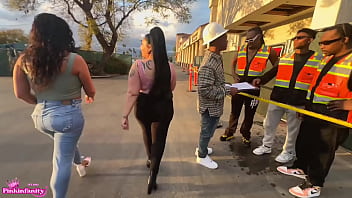 Latinas getting cat called by sexy ass construction crew stars onlyclub mlfnxtdoor mac onlyxxx