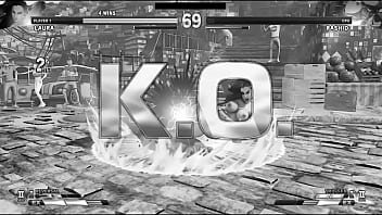 People fighting naked in public