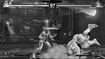 People fighting naked in public