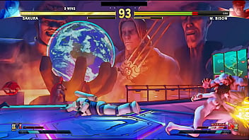 People fighting naked in public