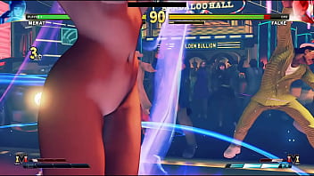 People fighting naked in public