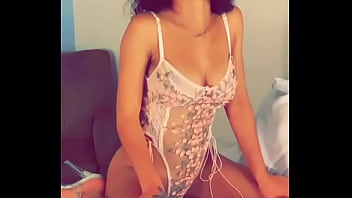 Money bagg dancing for her camera man