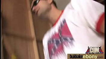 First time ebony with a group of white dicks 18